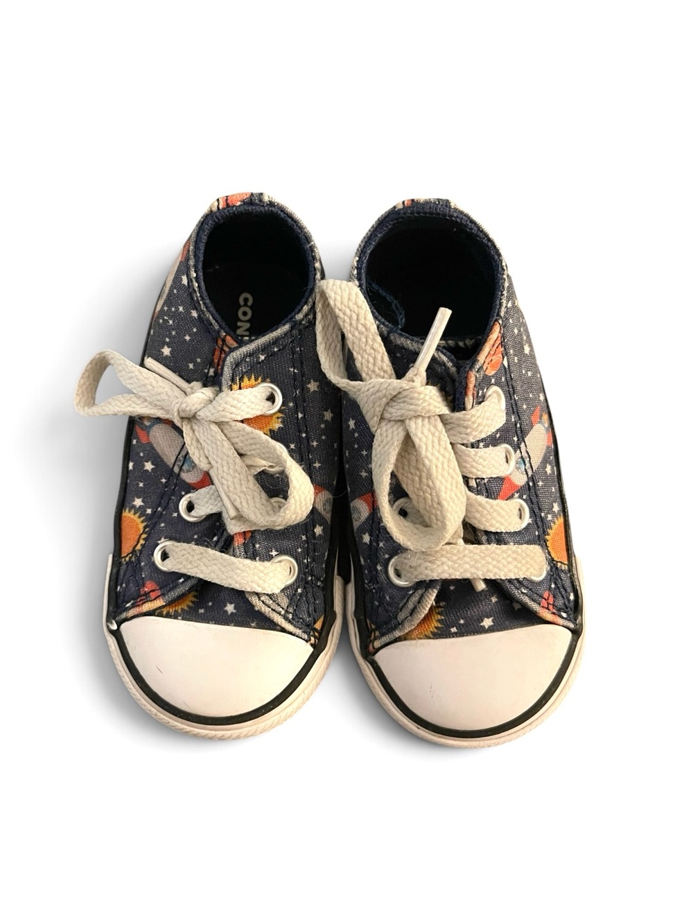 Converse All Star Toddler Size 5 Space Rocket Planet Print Sneakers